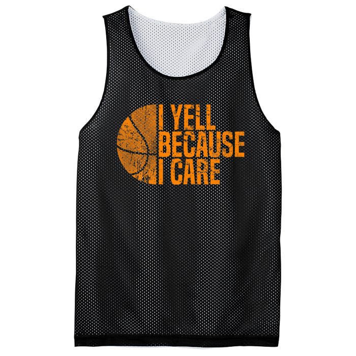 I Yell Because I Care Basketball Mesh Reversible Basketball Jersey Tank