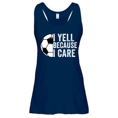 I Yell Because I Care Soccer Pride Soccer Mom Soccer Dad Soccer Parent Ladies Essential Flowy Tank