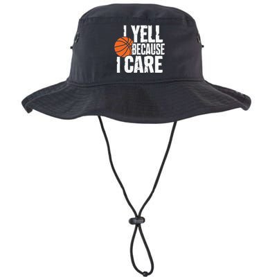 I Yell Because I Care Funny Basketball Legacy Cool Fit Booney Bucket Hat