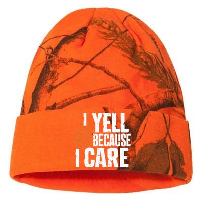 I Yell Because I Care Funny Basketball Kati Licensed 12" Camo Beanie