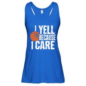 I Yell Because I Care Funny Basketball Ladies Essential Flowy Tank