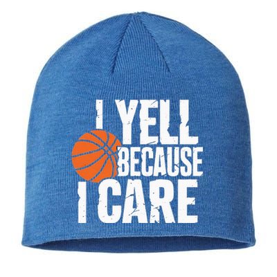 I Yell Because I Care Funny Basketball Sustainable Beanie