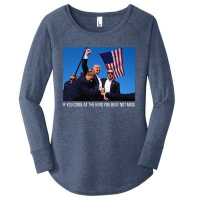 If You Come At The King You Best Donald Trump After Shooting Women's Perfect Tri Tunic Long Sleeve Shirt