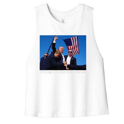 If You Come At The King You Best Donald Trump After Shooting Women's Racerback Cropped Tank