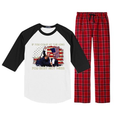 If You Come At The King You Best Not Miss Raglan Sleeve Pajama Set