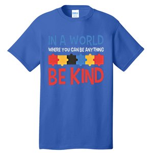 If You Can Be Anything Be Kind Autism Awareness Funny Gift Tall T-Shirt