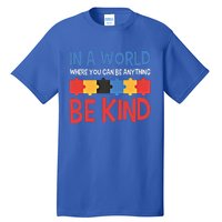 If You Can Be Anything Be Kind Autism Awareness Funny Gift Tall T-Shirt