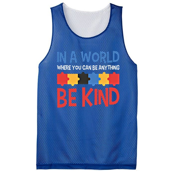 If You Can Be Anything Be Kind Autism Awareness Funny Gift Mesh Reversible Basketball Jersey Tank