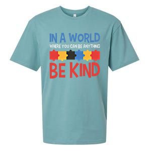 If You Can Be Anything Be Kind Autism Awareness Funny Gift Sueded Cloud Jersey T-Shirt