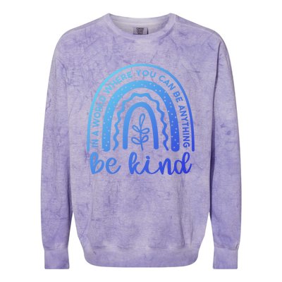 If You Can Be Anything Be Kind Unity Day Anti Bullying Gift Colorblast Crewneck Sweatshirt