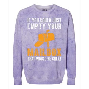 If You Could Just Empty Your Mailbox Funny Postal Employee Colorblast Crewneck Sweatshirt