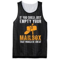 If You Could Just Empty Your Mailbox Funny Postal Employee Mesh Reversible Basketball Jersey Tank