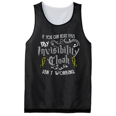 If You Can Read This My Invisibility Cloak Isnt Working Fun Mesh Reversible Basketball Jersey Tank