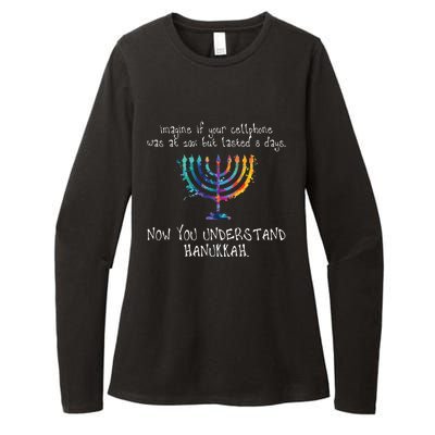 Imagine Your Cellphone Lasted 8 Days Understand Hanukkah Womens CVC Long Sleeve Shirt