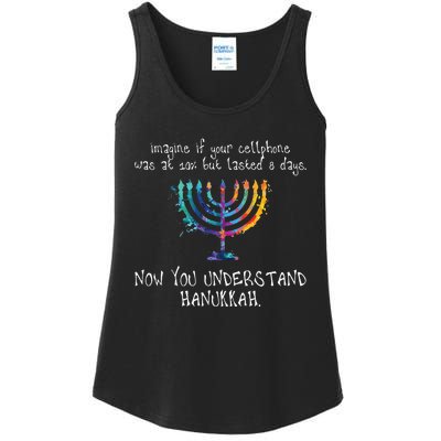 Imagine Your Cellphone Lasted 8 Days Understand Hanukkah Ladies Essential Tank