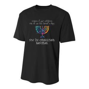 Imagine Your Cellphone Lasted 8 Days Understand Hanukkah Youth Performance Sprint T-Shirt