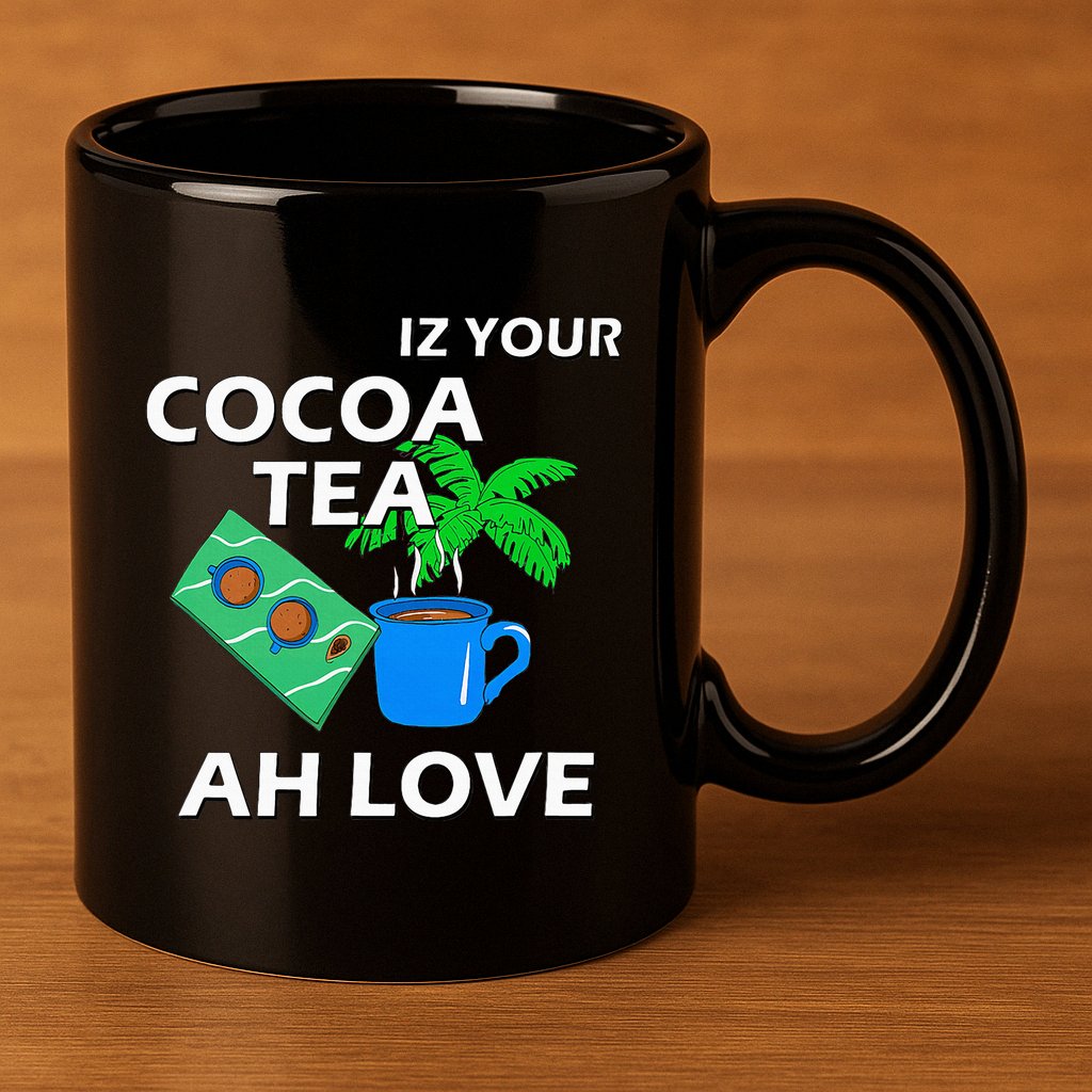 Iz Your Cocoa Tea Ah Love 11oz C Handle Ceramic Mug