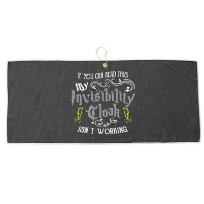 If You Can Read This My Invisibility Cloak Isn't Working Fun Large Microfiber Waffle Golf Towel