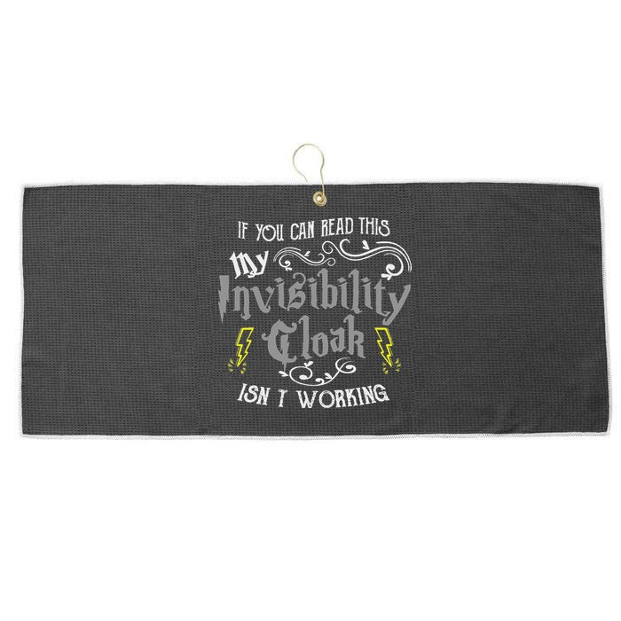If You Can Read This My Invisibility Cloak Isn't Working Fun Large Microfiber Waffle Golf Towel