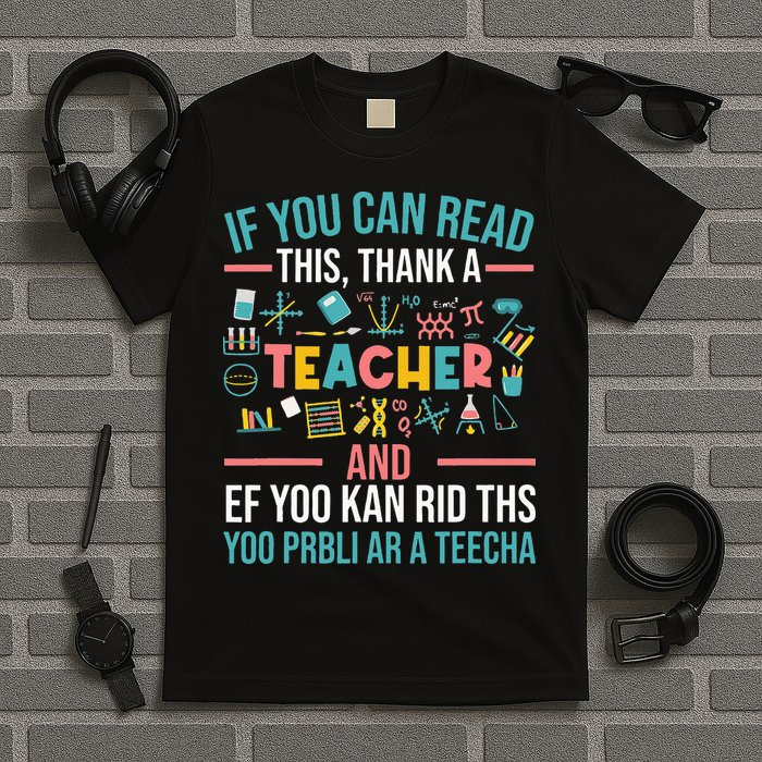 If You Can Read This Thank A Teacher Funny Teacher T-Shirt