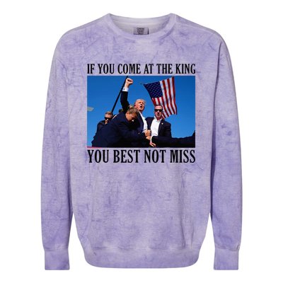 If You Come At The King You Best Not Miss Colorblast Crewneck Sweatshirt