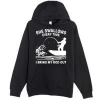 If You Can Read This You're Fishing Too Close Premium Pullover Hoodie