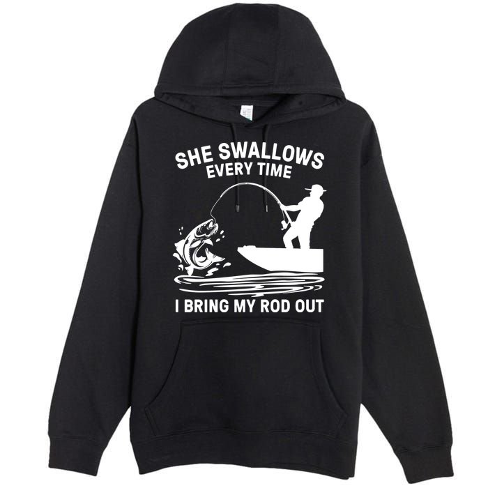 If You Can Read This You're Fishing Too Close Premium Pullover Hoodie