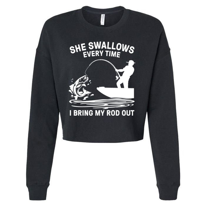 If You Can Read This You're Fishing Too Close Cropped Pullover Crew