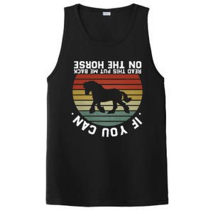 If You Can Read This Please Put Me Back On My Horse Retro PosiCharge Competitor Tank