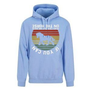 If You Can Read This Please Put Me Back On My Horse Retro Unisex Surf Hoodie