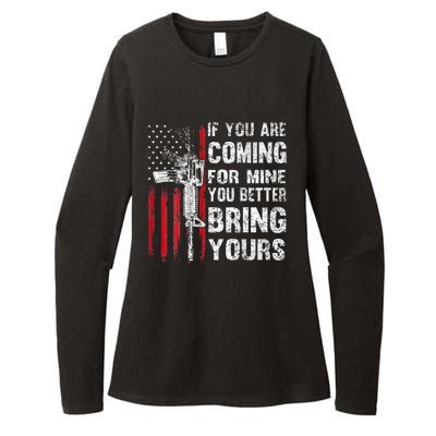 If YouRe Coming For Mine You Better Bring Yours Ar 15 Gun Womens CVC Long Sleeve Shirt