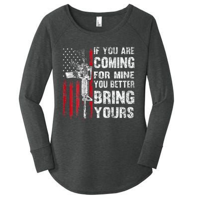 If YouRe Coming For Mine You Better Bring Yours Ar 15 Gun Women's Perfect Tri Tunic Long Sleeve Shirt