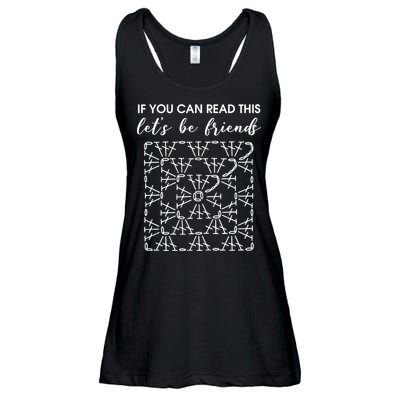 If You Can Read This Lets Be Friends Crochet Ladies Essential Flowy Tank