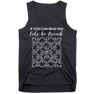 If You Can Read This Lets Be Friends Crochet Tank Top