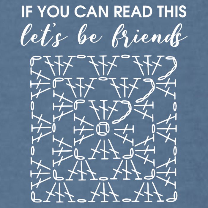 If You Can Read This Lets Be Friends Crochet Garment-Dyed Sweatshirt