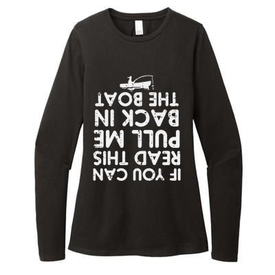 If You Can Read This Pull Be Back Boat Fishing Womens CVC Long Sleeve Shirt