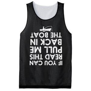 If You Can Read This Pull Be Back Boat Fishing Mesh Reversible Basketball Jersey Tank