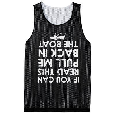 If You Can Read This Pull Be Back Boat Fishing Mesh Reversible Basketball Jersey Tank