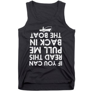 If You Can Read This Pull Be Back Boat Fishing Tank Top