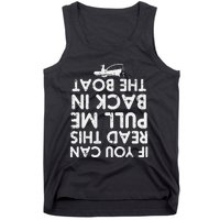 If You Can Read This Pull Be Back Boat Fishing Tank Top