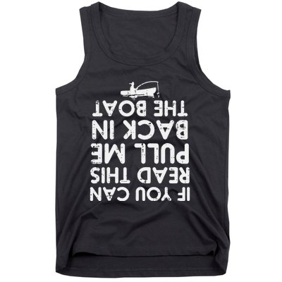 If You Can Read This Pull Be Back Boat Fishing Tank Top