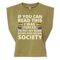 If You Can Read The I Was Forced To Put My Book Down And Rejoin Society Garment-Dyed Women's Muscle Tee