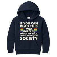 If You Can Read The I Was Forced To Put My Book Down And Rejoin Society Kids Hoodie