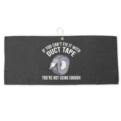 If You Can't Fix It With Duct Tape Funny Gift Large Microfiber Waffle Golf Towel
