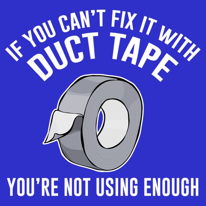If You Can't Fix It With Duct Tape Funny Gift 16 in Basic Backpack