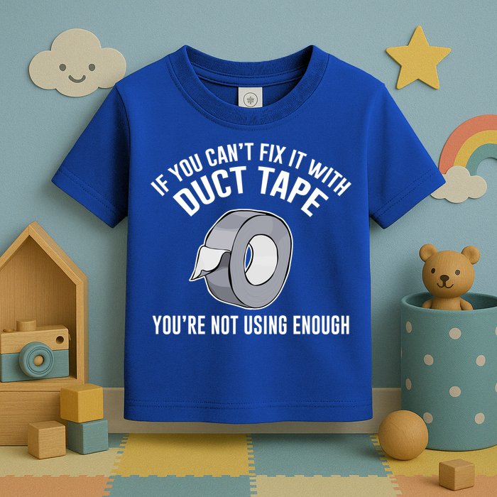 If You Can't Fix It With Duct Tape Funny Gift Toddler T-Shirt