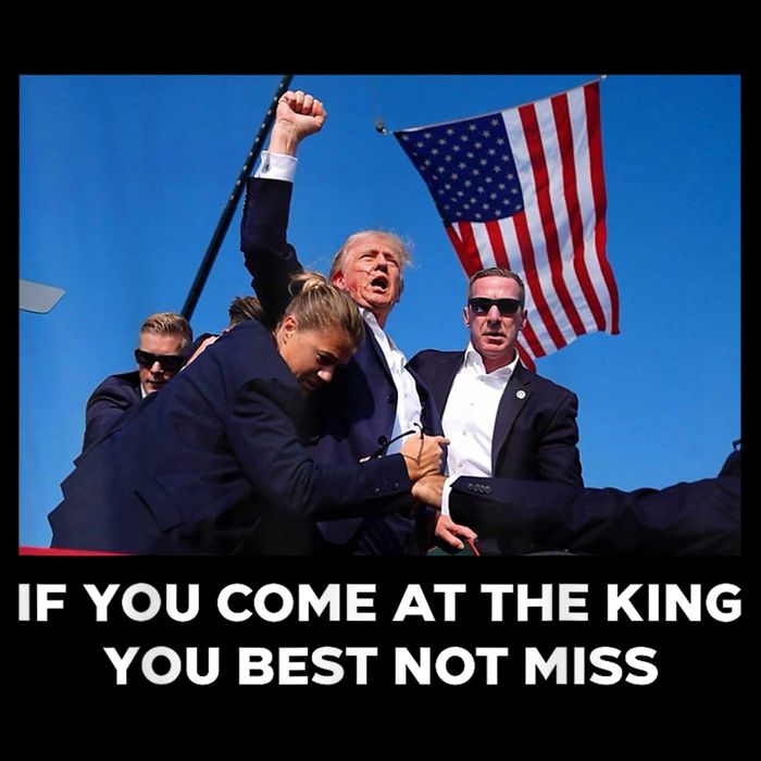 If You Come At The King You Best Not Miss Trump Shot Fist Cooling Performance Crew T-Shirt