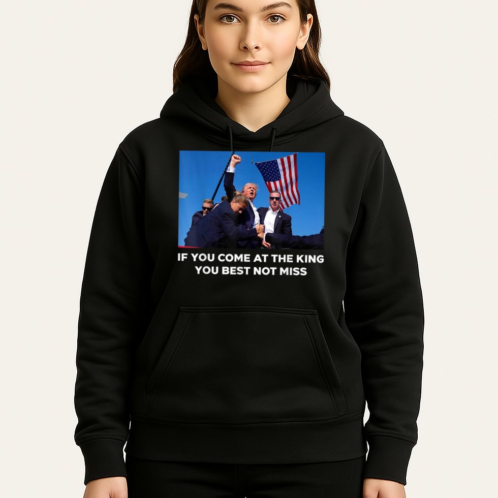 If You Come At The King You Best Not Miss Trump Shot Fist Hoodie