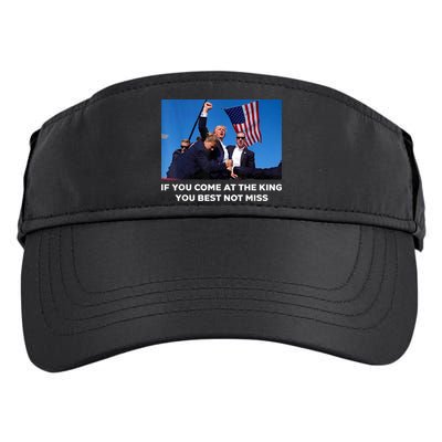 If You Come At The King You Best Not Miss Trump Shot Fist Adult Drive Performance Visor