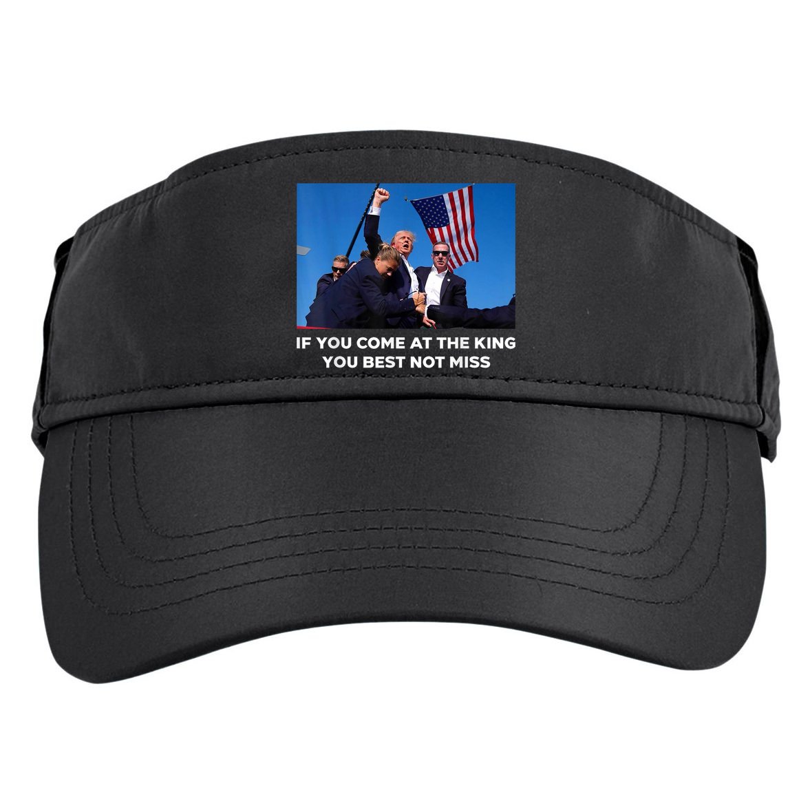 If You Come At The King You Best Not Miss Trump Shot Fist Adult Drive Performance Visor